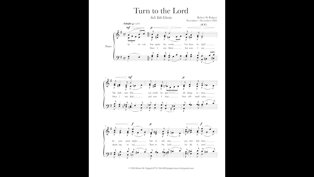 “Turn to the Lord” by Robert W. Padgett