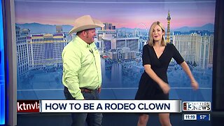 Justin "Rumpshaker" Rumford shares skills of how to be a rodeo clown