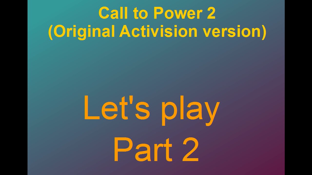 Lets play Call to power Part 2-1