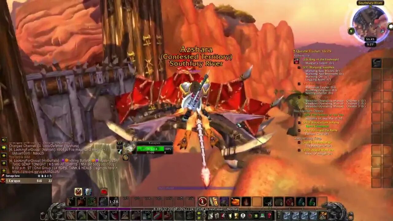 Wotlk Classic Fury Warrior Loomed Leveling!!!