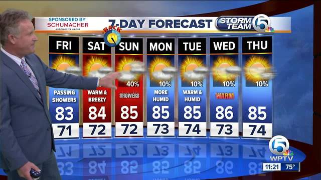 Latest Weather Forecast 11 p.m. Thursday