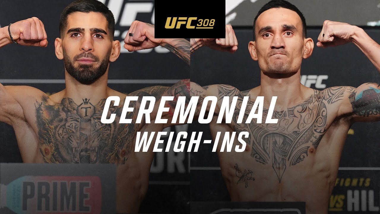 LIVE: UFC 308 Ceremonial Weigh-In: Ilia Topuria vs. Max Holloway 🏆 🇦🇪