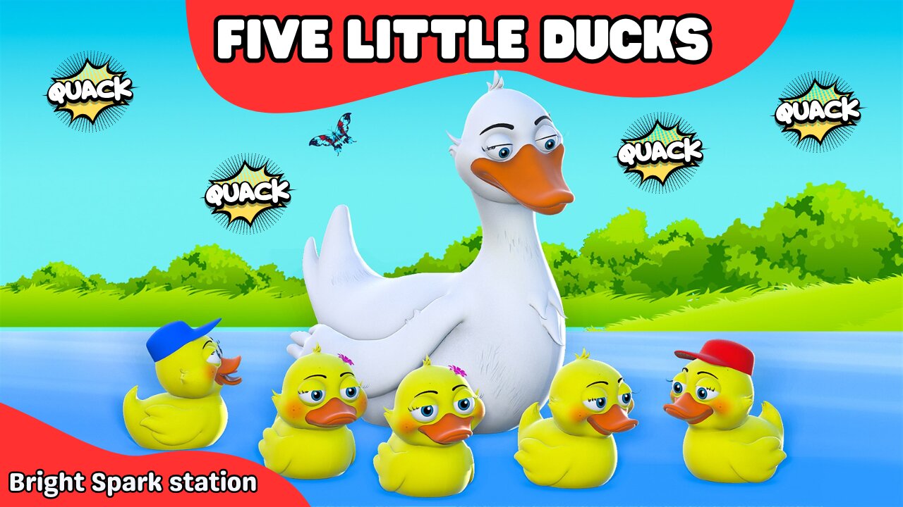 Five Little Ducks | Numbers 1234| Best song for children | Bright Spark Station