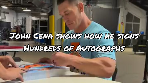 John Cena signs hundreds of autographs at once