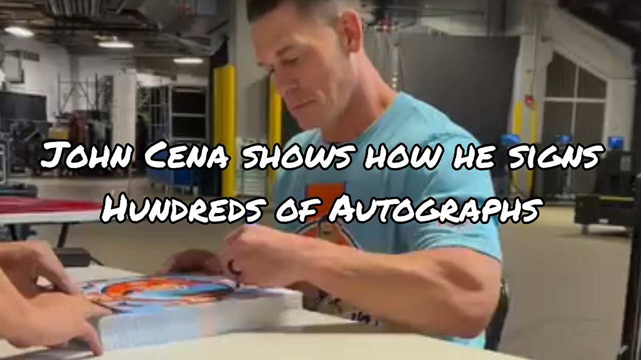 John Cena signs hundreds of autographs at once