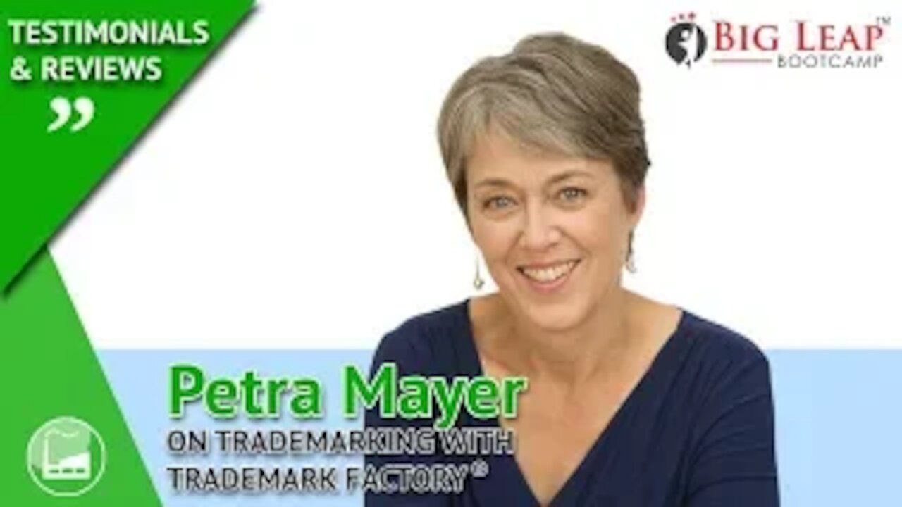 How Petra Mayer trademarked BIG LEAP BOOTCAMP® with Trademark Factory®