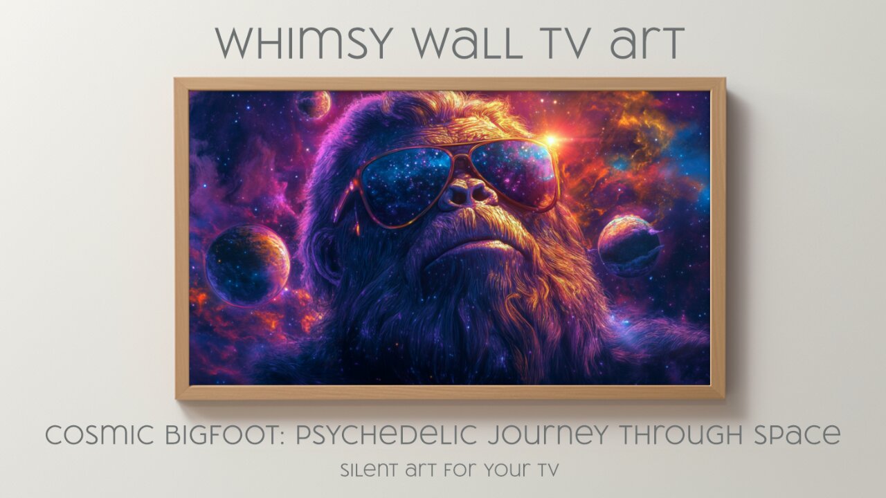 Cosmic Bigfoot's Psychedelic Journey Through Space: Silent Art For Your TV | Frame & Canvas TV | 4K