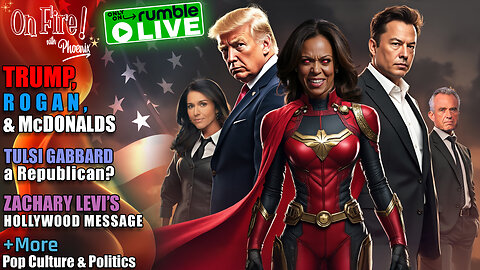 LIVE 10pm ET | Trump, Rogan & McDonald's. Tulsi A Republican? Zach Levi's Hollywood Message