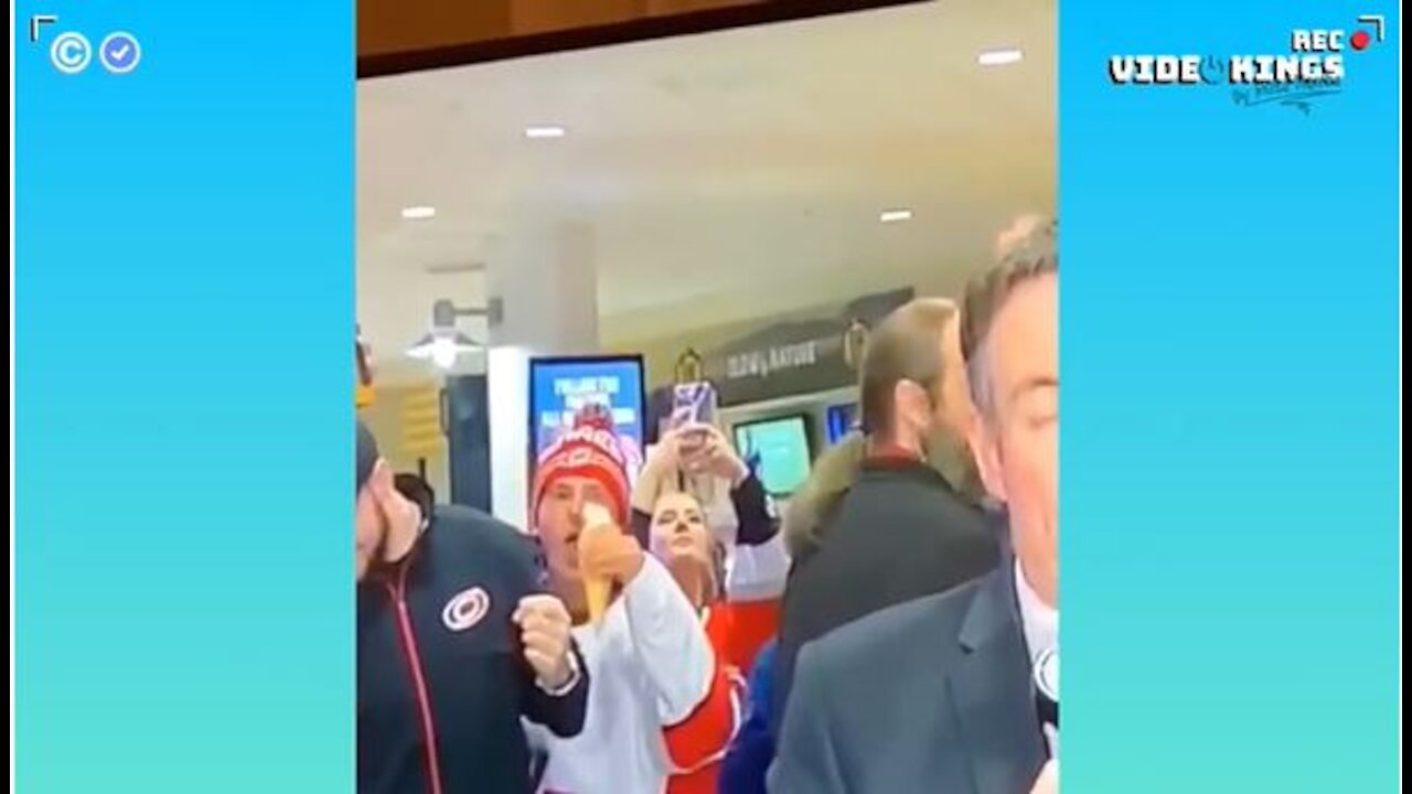 Dude steals an Ice Cream during a LlVE interview on FOX at a Veterans Day Event. 😆