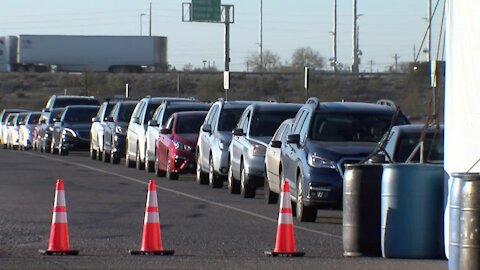 Drive-thru vaccination site up and running at Kino Sports Complex