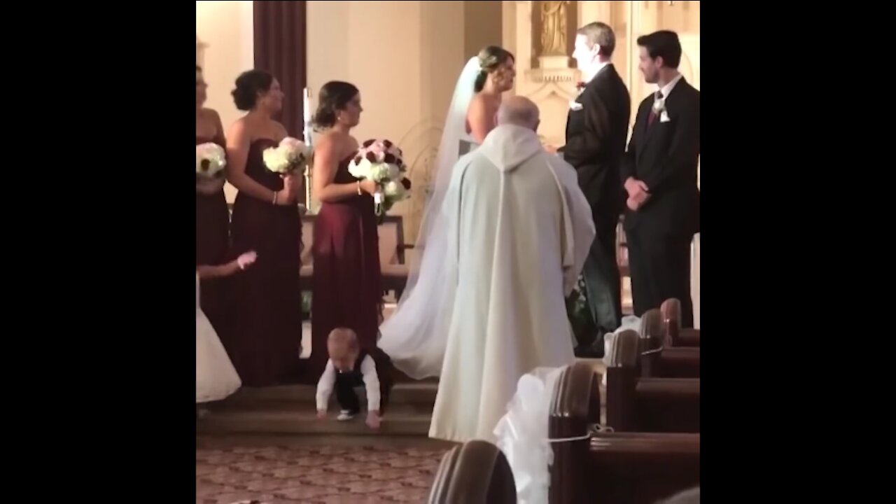 Kids make add some comedy to a wedding