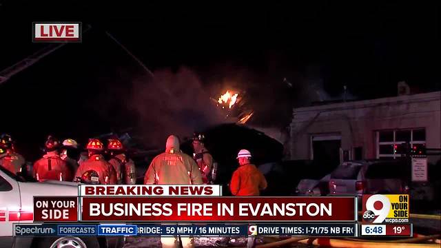 Fire guts auto body shop filled with cars on Dana Avenue in Evanston