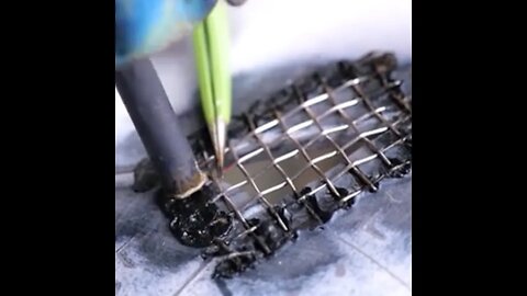 Ingenious car bumper repair using melted zip ties