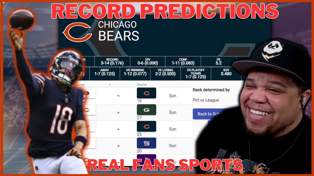 CHICAGO BEARS | 2024-2025 NFL SEASON PREDICTIONS | GAME BY GAME || REAL FANS SPORTS