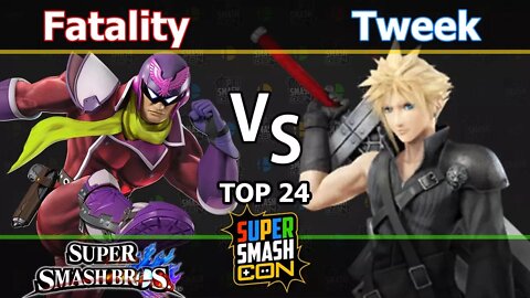 YP|Fatility (C.Falcon) vs. P1|Tweek (Cloud) - Wii U Singles Top 24 - SSC2017