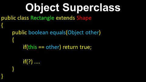 Object Superclass, Overriding the Equals and toString Methods - Computer Science