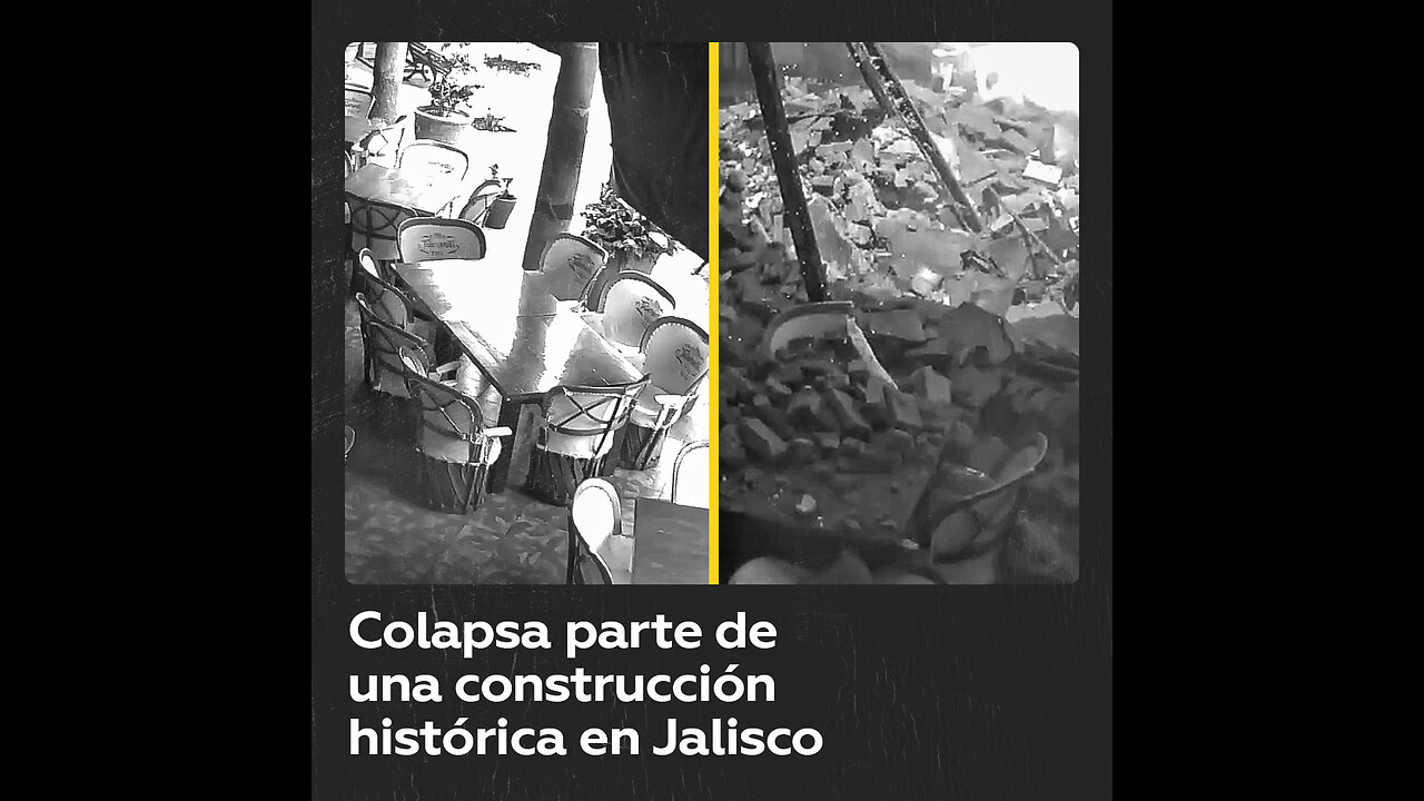Colapsa un fragmento de un edificio histórico de Jalisco, México
