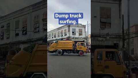 Dump truck surfing #jeepney #philippines