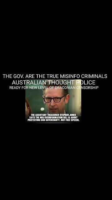 Australian Thought Police Police State: Don't Try To Think For Yourself. WE Define What Reality IS