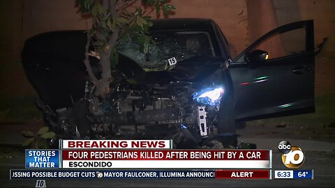 4 pedestrians killed after being hit by car in Escondido