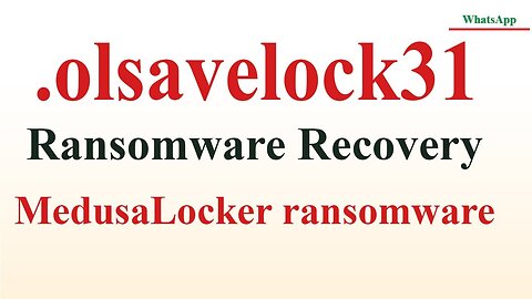 |SOLVED| OlSaveLock (.olsavelock31) MedusaLocker ransomware virus – removal and decryption