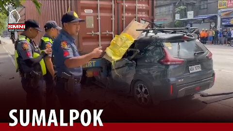 SUV driver na sumalpok sa isang trailer truck sa Tondo, Maynila, p*tay