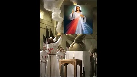 Templars Venerating the Divine Mercy of Jesus in Latin