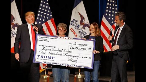 Trump donates hundreds to charity