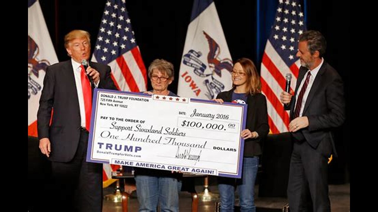 Trump donates hundreds to charity