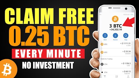 Earn Free Bitcoins Every Minute, Earn 0.25BTC Every 5MINS