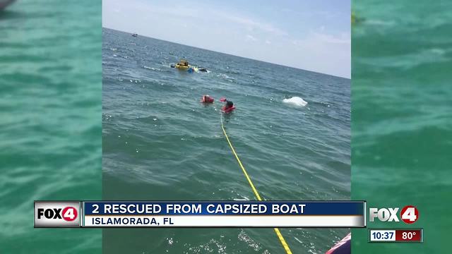 Coast Guard rescues two from capsized boat