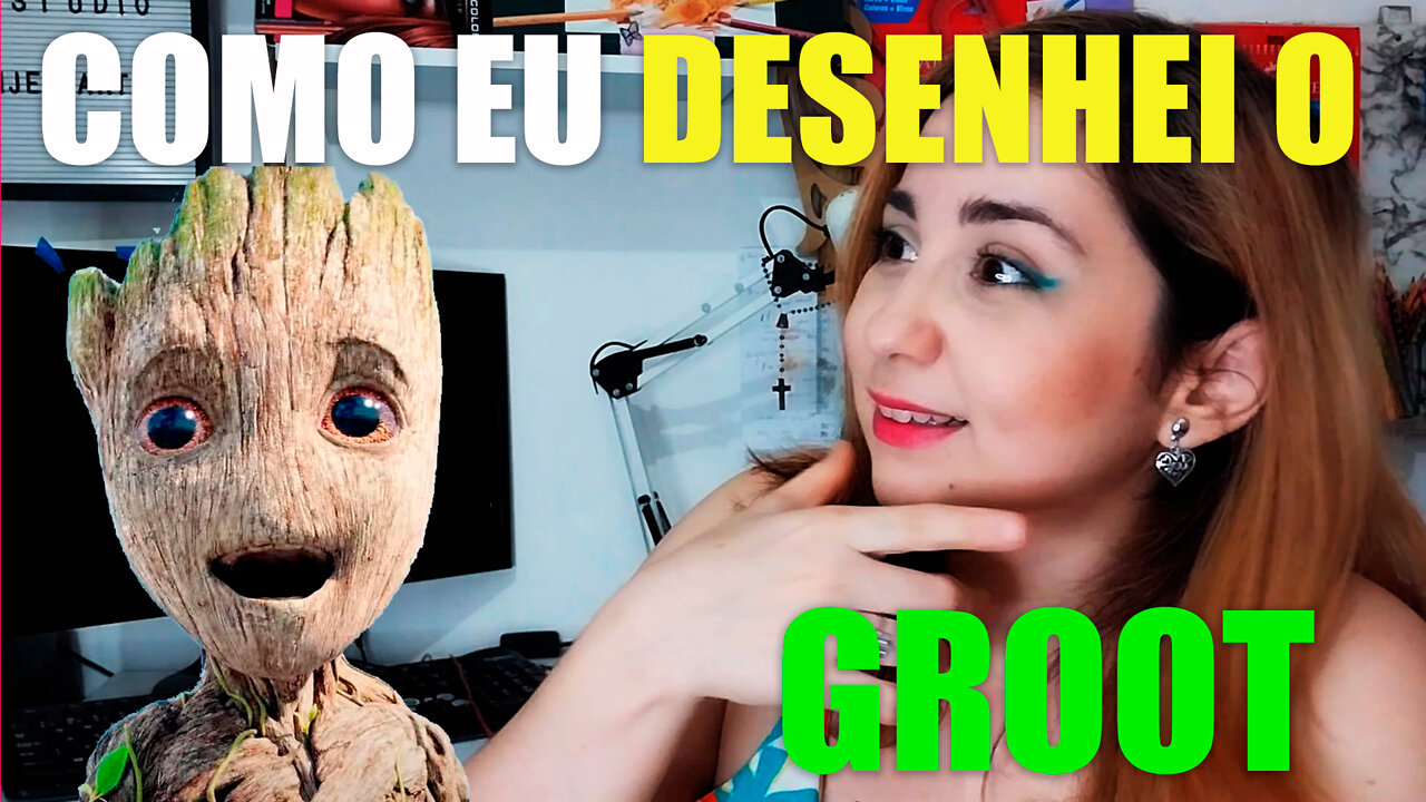 Desenhando o Groot - desenhando madeira