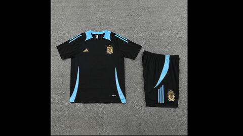 👉🏻⚽️ 2024/25 Argentina Adult Black Short Sleeve Training Kit