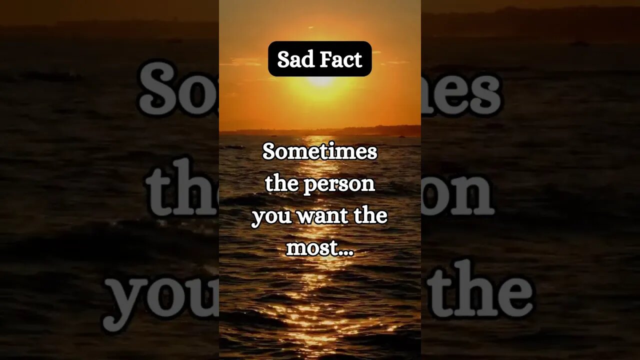 This Sad Fact is 100% True