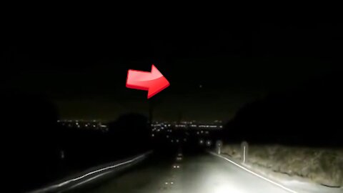 While driving in a car at night, I see a small light ahead, is it a UFO? [Space]