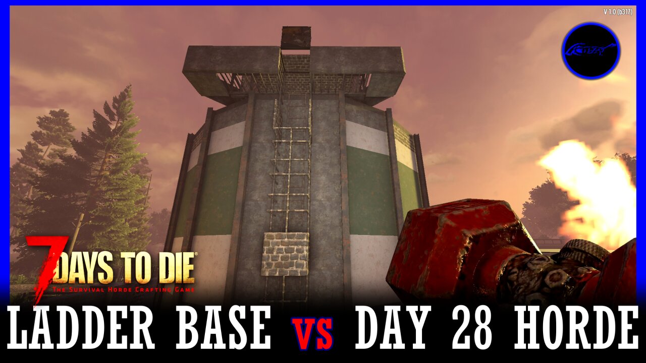 Ladder Base vs Day 28 Horde — 7 DAYS TO DIE