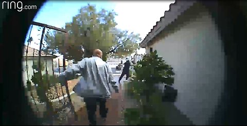 CAUGHT ON CAMERA: Pistol-packing Las Vegas homeowner chases would-be package thief