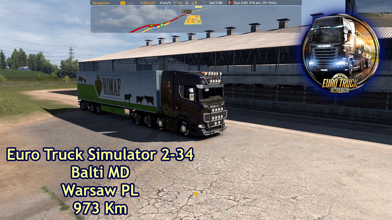 Euro Truck Simulator 2-34, Balti MD, Warsaw PL, 973 Km