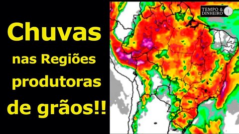 Chove nas regiões produtoras de grãos no su e sudeste