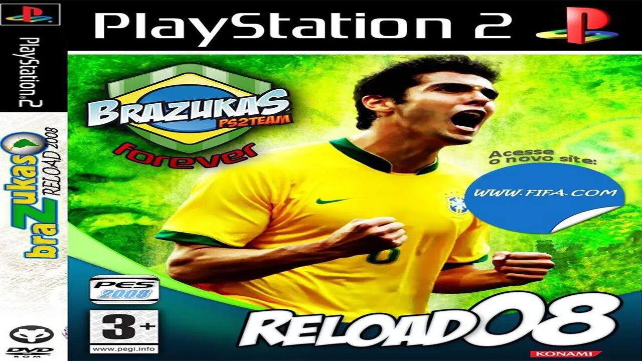 PES 2008 (PS2) BRAZUKAS RELOAD CLÁSSICO DO PLAYSTATION 2