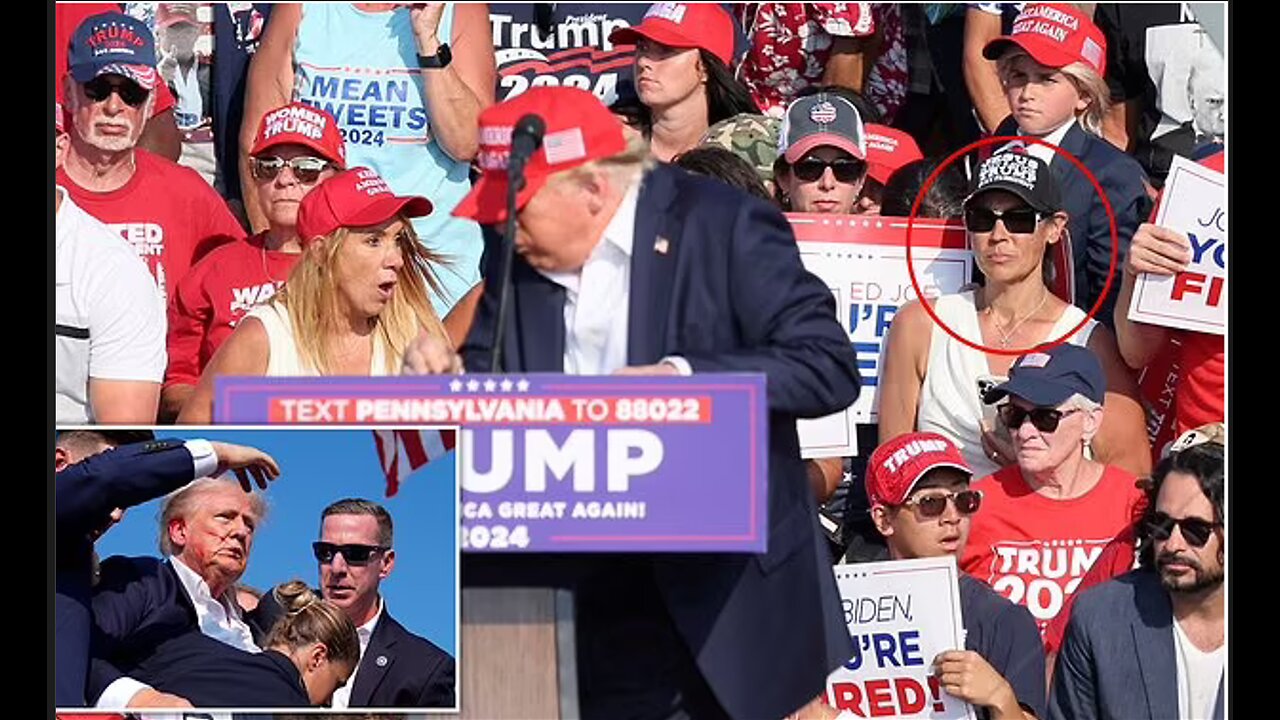 Woman sitting behind Trump during Pennsylvania assassination attempt goes viral for very strange