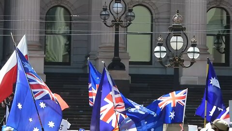 The FLAGS of Many Nations March On Melbourne