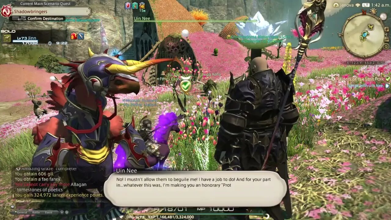 FINAL FANTASY XIV Pixie Quests with Lv 73 DRG