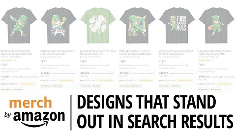 Amazon Merch: Design To Stand Out In Search Results