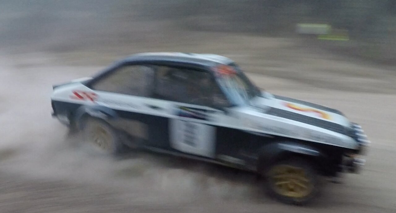 Black Ford escort Rally car