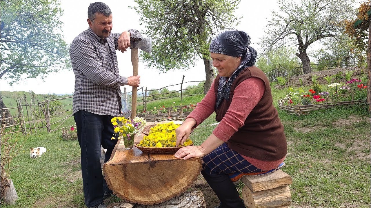 Making Natural Dandelion Flower Jam and Delicious Chicken Dish, Dandelion Jam Prepared