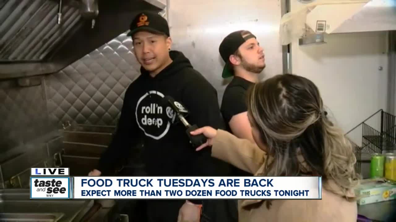 Food trucks travel from Rochester for Larkin Square's food truck tuesday