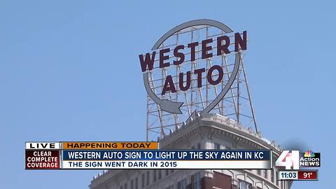 Western Auto sign to light up sky again in KC