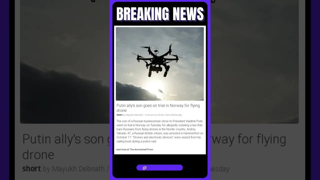 Scandal in Norway: Putin Ally's Son on Trial for Flying Drone Near Royal Palace | #shorts #news