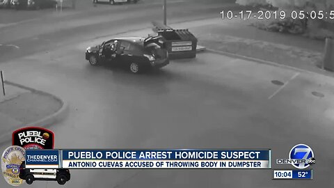 Woman's body found inside suitcase in dumpster in Pueblo, police say; suspect arrested